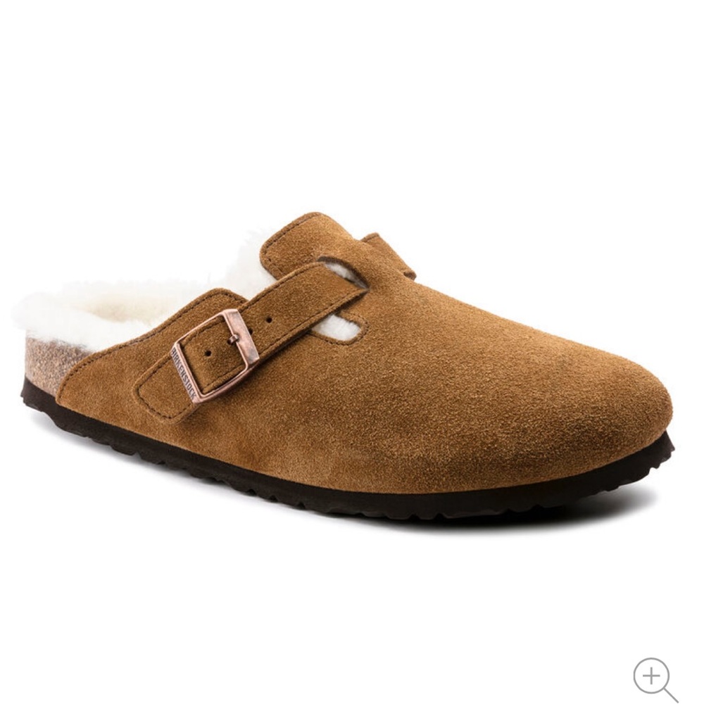 Birkenstock Boston shearling clog suede leather in mink women’s EU 38 (7-7.5)